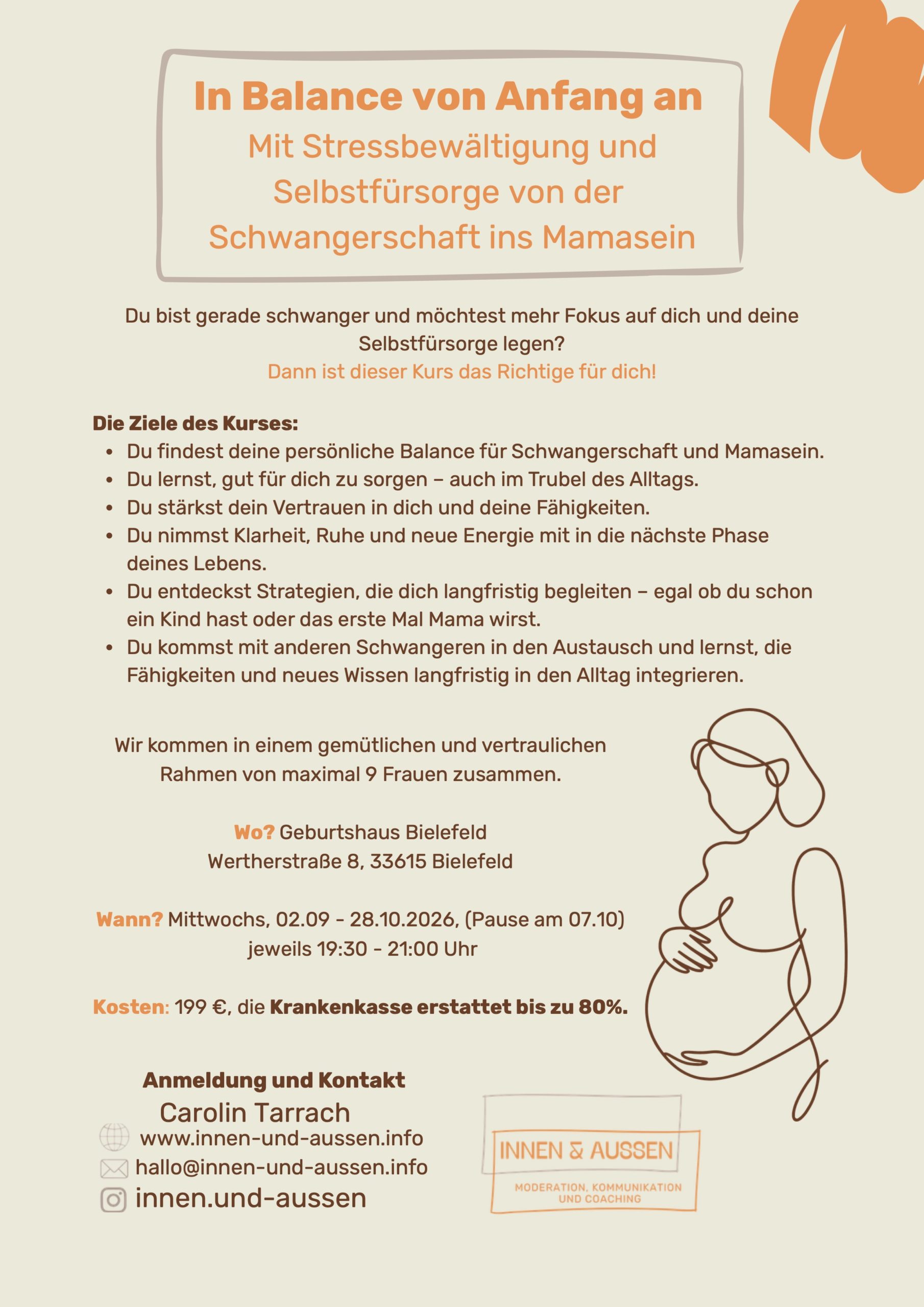 Flyer Präventionskurs Stressbewältigung